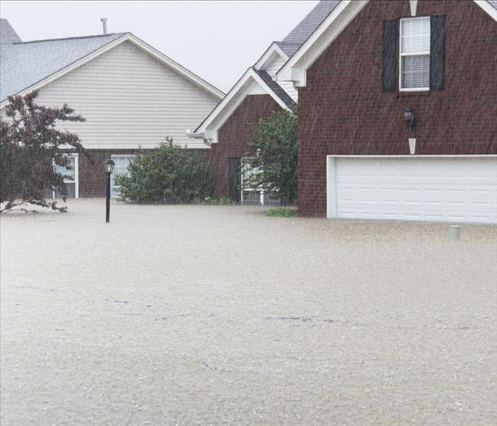 Neighborhood flooded.