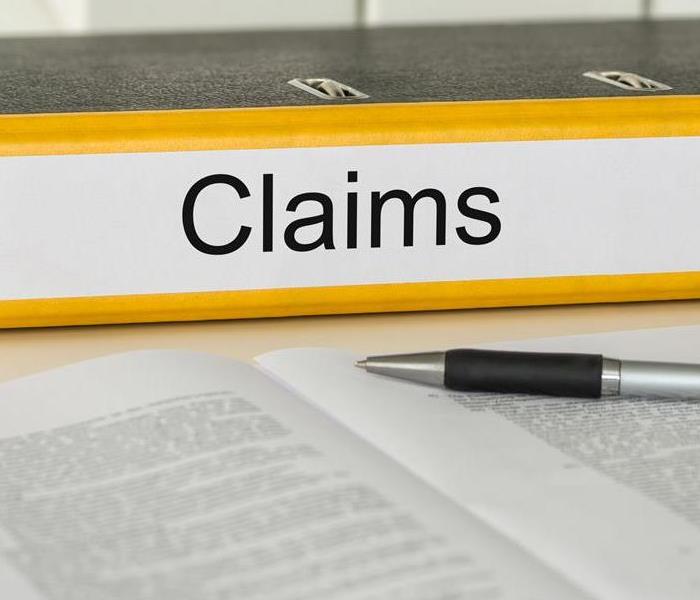 Image of a yellow folder named "claims"